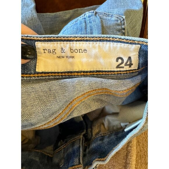Rag & Bone Jeans Womens Size‎ 24 Blue Denim Ellerly Wash High Rise Ankle Skinny - Picture 11 of 13